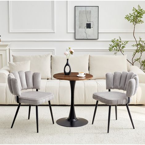 Conjunto mesa comedor y 2 sillas tapizadas OKMYHOME (1/5)