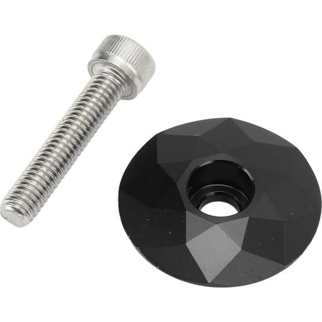 Cache-potence de vélo CANSUCC en alliage d'aluminium, résistant à la pression, avec vis, noir. (1/5)