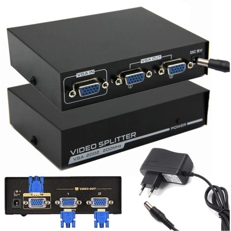 Répartiteur VGA Clonage 1x2 - Répartiteur 250 MHz Répartiteur vidéo (1/5)