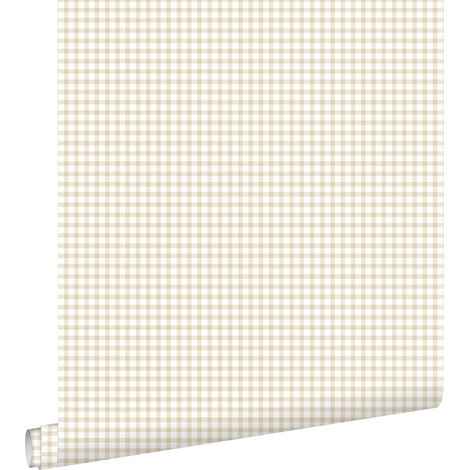 papier peint vichy beige - ESTAhome (1/5)