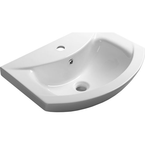 Lavabo SAT B-Way 61x46,5 cm ouverture pour un robinet au milieu (SATBW6046) (1/4)