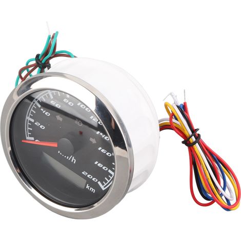 Compteur de vitesse GPS 9-32V IP67, 200 km/h, odomètre LCD 0-999999 km/h, tableau de bord multifonction anti-buée adapté aux voitures, motos et bateaux. (1/5)