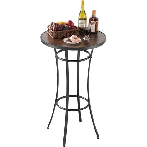 Table de bar ronde extérieure 60 cm,table bistro facile à nettoyer avec cadre en métal,parfaite pour petits espaces et terrasses (1/5)