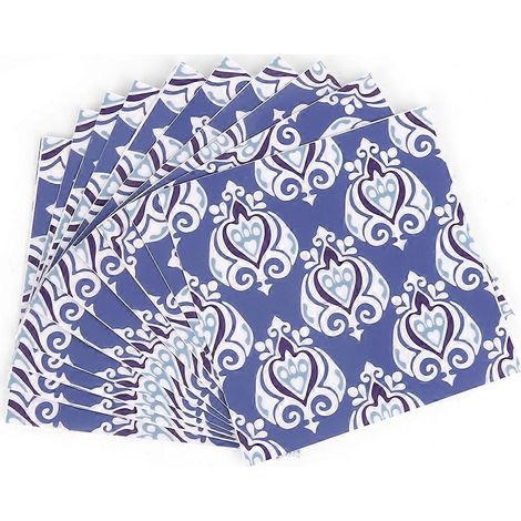 Lot de 10 stickers muraux rétro 15x15cm antidérapants imperméables pour sol de cuisine et salle de bain (1/5)