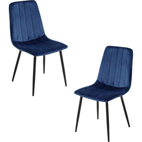 Packs Sillas Comedor - Pack 2 Sillas Liny Terciopelo - Azul (1/5)