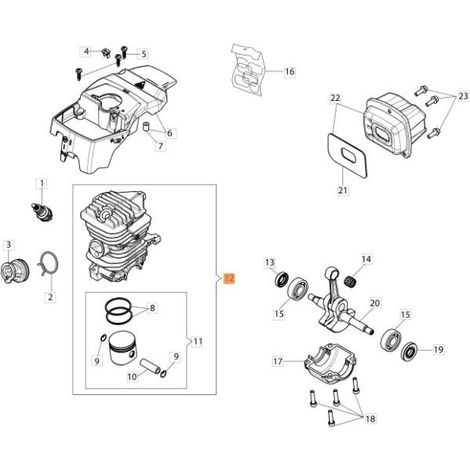 KIT CYLINDRE ET PISTON EMAK ORIGINAL 50230259