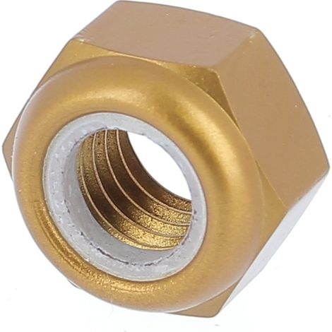 Blister de 5 Écrous Nylstop M8 Dural 2030 OA Or DIN 985 (1/2)