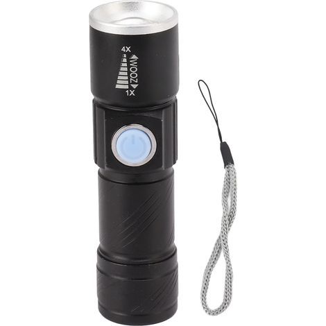 Lampe de poche UV USB 395nm LED, détecteur de lumière noire ultraviolette pour la détection d'agents fluorescents, Identification du Jade (1/5)