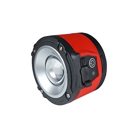 Wiederaufladbare Aluminium-Taschenlampe mit Soft-Touch-Gummibeschichtung und magnetischer Basis, 600 Lumen (bei hoher Intensität)