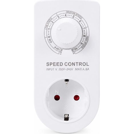 Variateur de Vitesse pour Moteur 220V, Régulateur de Tension 8A 1600W avec Protection contre les Surcharges, Contrôleur Continu pour Meuleuse d’Angle, Souffleur, Ventilateur (1/5)