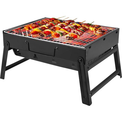 1 Barbecue, Portable, Pliable, Charbon, 35x26x20cm, Extérieur, Camping