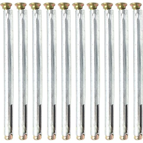 Lot de 10 manchons d'ancrage pour cadre en métal, M8 x 112 mm, tête fraisée, fixation d'ancrage en béton, vis avec chevilles d'extension métalliques pour béton, maçonnerie solide et brique (1/5)