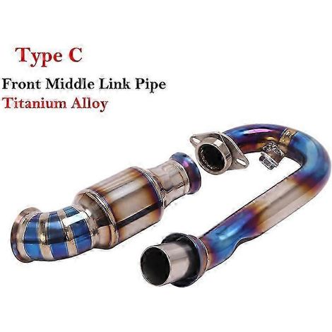 Système d'échappement pour moto, silencieux intermédiaire avant en alliage de titane modifié pour KTM Duke 125, 250, 390, RC390, RC250 (Type C) (1/5)