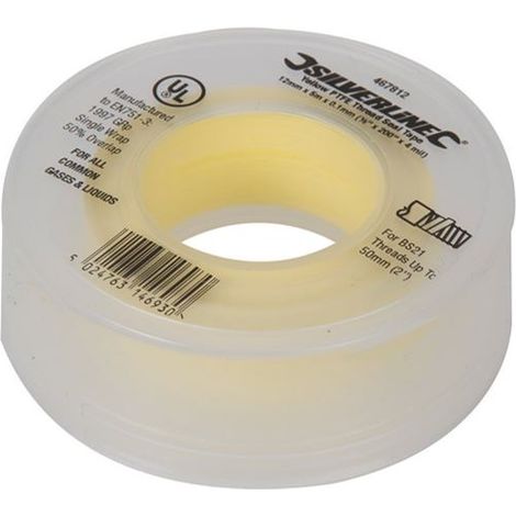 Nastro sigillante in teflon giallo12mmX5 Mt per filettature gas