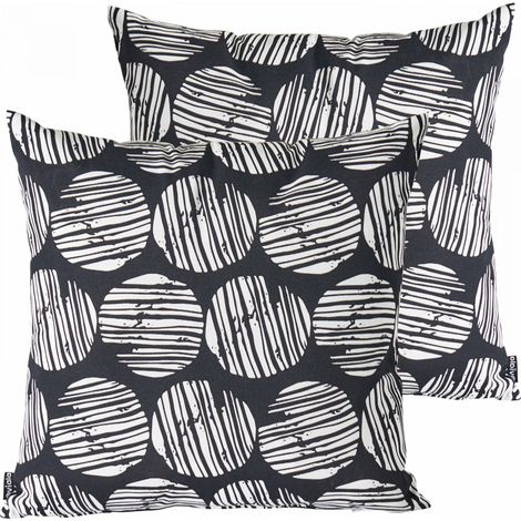 Lot de 2 coussins carrés polyester maasai 45x45x8 cm (1/3)