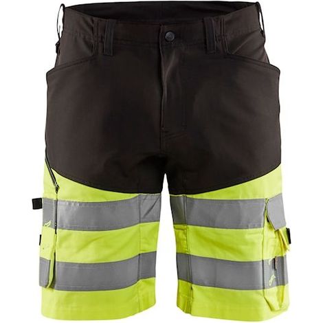 Short de travail haute visibilité stretch 1541 - Noir/Jaune fluo 3XL - FR(54) - SE(C60) - Standards (1/2)