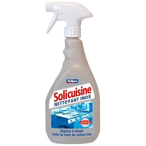 1 Nettoyant spray, désincrustant calcaire, surfaces inox, contact alimentaire, 750 ml