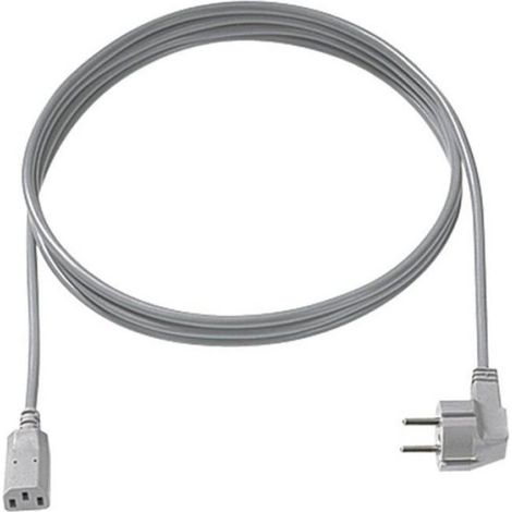 Câble D'alimentation - 2 M - Fiche Type F Vers C13 - 250 V - 16 A - Gris (1/2)