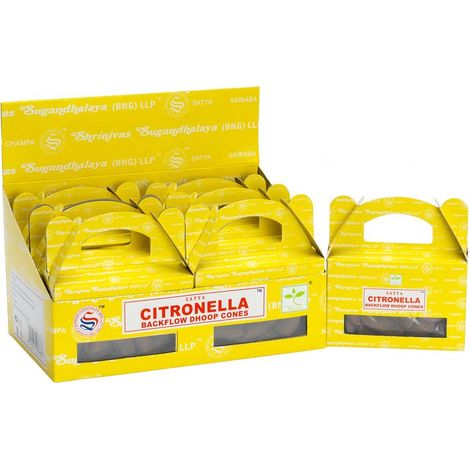 Caja de 24 Conos de Reflujo - Satya Citronela