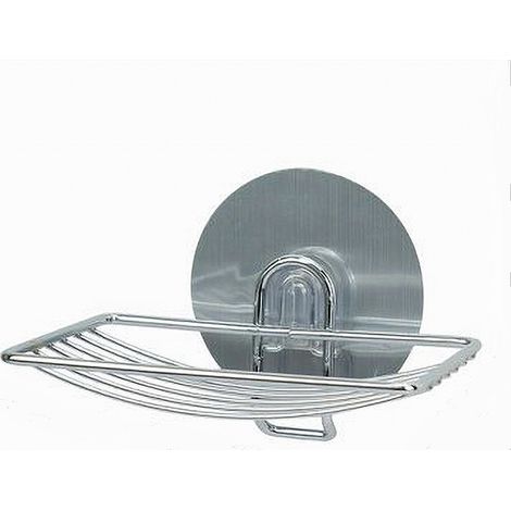 TRADE SHOP - Porta Sapone Saponetta Montaggio A Parete Con Biadesivo Accessorio Bagno 79838 -