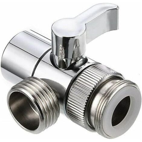 Accessoires de douche : vanne inverseuse, vanne inverseuse, vanne inverseuse 2 voies en alliage pour robinet de douche, vanne inverseuse en laiton pour robinet de cuisine ou de salle de bain (1/4)