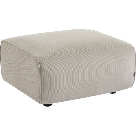 sweeek - Sitzhocker, Fußhocker mit Cordbezug für 2-Sitzer-Sofa Wallas
