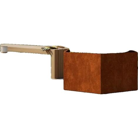 Jardinière en acier Corten, résistante aux intempéries, design durable, Comme sur l'image (1/2)