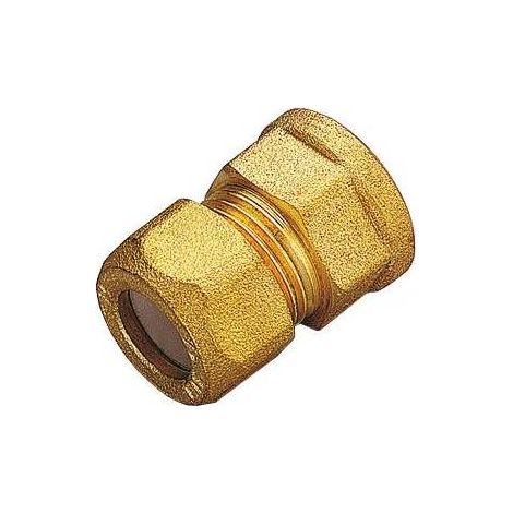 10 x RACCORDO OTTONE DIRITTO BICONO F/GAS 12X1/2 PES
