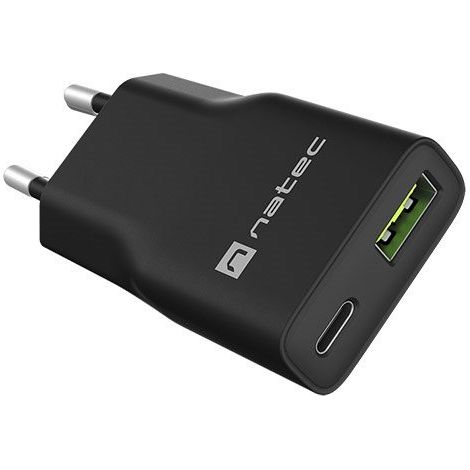 NATEC USB CHARGER RIBERA GAN SLIM USB-A USB-C 20W (1/5)