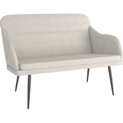 Banc intérieur Crème 110x76x80 cm Velours fr9711 - Maison La Vie (1/5)