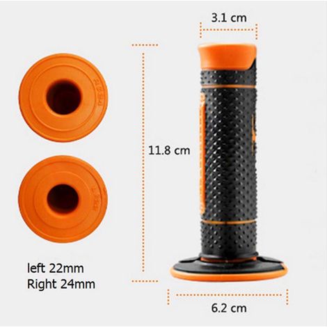 Poignées moto en gel caoutchouc 22mm 7/8in, grips guidon souples pour 125 200 250 390, antidérapantes confortables, kit de poignées universel (1/5)