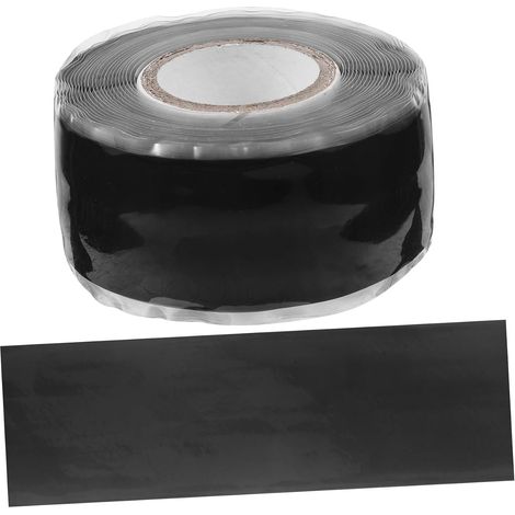 Ruban adhésif en silicone noir, 1 rouleau de caoutchouc pour (1/5)