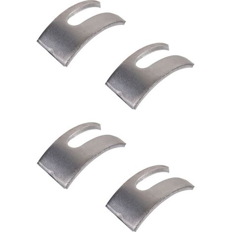 – Lot de 4 étriers ouverts pour goujon à tête cylindrique Ø 38mm – Acier pour assemblage meuble ancien – Ferrure vintage rustique (1/2)