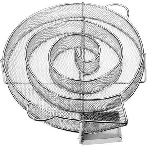 Rond Acier Inoxydable Générateur de Fumée Froide à Barbecue BBQ Grille Fumage Fumeur Outil L61575 (1/3)