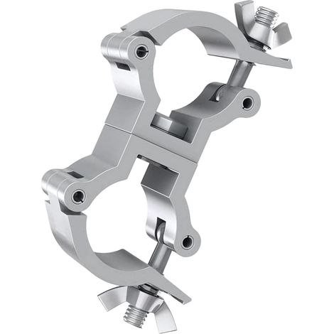 Pince de fixation professionnelle en aluminium pour luminaire de 25 à 30 mm de diamètre pour des configurations rapides, tenue sécurisée, équipement de scène, pince professionnelle (1/5)