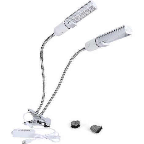 Lampe de croissance LED E27 à spectre complet, tube flexible alimenté par USB avec clip, compatible avec les plantes d'intérieur (5V) (1/5)