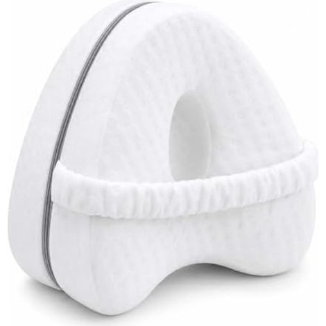 Coussin genoux pour dormeurs sur le côté, coussin de jambe orthopédique en mousse à mémoire, avec sangle (1/3)