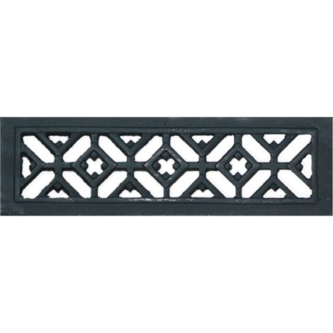 Rejilla de Ventilación de Hierro Fundido para Encastrar 22x6 cm  Rejilla Decorativa para Chimeneas y Ventilación