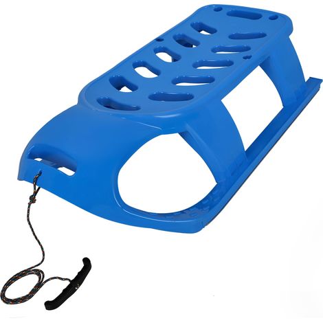 KOTARBAU® Luge Enfant - Plastique - 87x45x26 cm - Bleu - Traineau Enfant - Luge à Neige - Traineau a Neige - avec Patins Métal et Corde de Traction - Robuste et Stable (1/5)