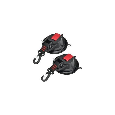2 Pièces Ancre à Ventouse avec Fixation du Crochet d'Arrimage, Crochets de Fixation en Camping, Crochet de Fixation de Ventouse Auvent pour Tentes Latéral de Voiture Accessoire de Bâche de Camping (1/5)