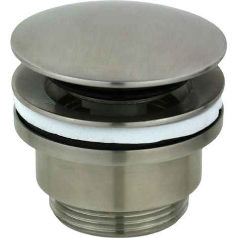 Piletta di scarico clic clac 1"1/4 G modello tondo in acciaio AISI 316 Pollini Jessy Steel RISCCC603AS Acciaio Inox (1/3)
