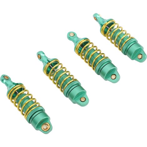 Vorder- und Hinterachs-Stoßdämpfer aus Aluminiumlegierung, stabil und hochelastisch, für TRAXXAS E Revo 1/16 RC-Auto (grün). (1/5)