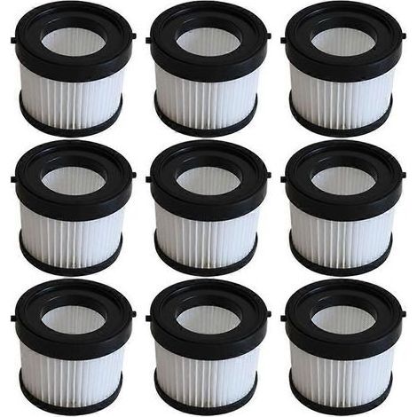 Lot de 9 filtres HEPA lavables pour aspirateurs DEWALT DCV501LN/DCV501HB – pièces détachées pour le nettoyage domestique (1/5)