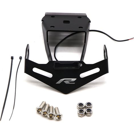 Modification parts compatible with the Yamaha R15 V3 motorcycle: short rear license plate bracket with lights, raised rear decorative license plate bracket
