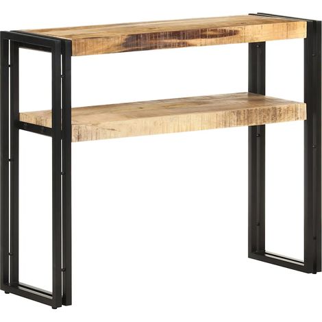 Table console 90x30x75 cm Bois de manguier brut (1/5)