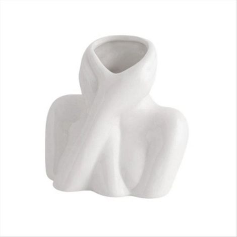 Vase à fleurs de style nordique, demi-visage de femme, pot de fleurs, vase A (1/5)
