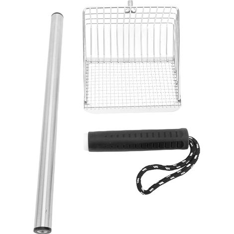 Pala para arena de gatos Toivize con mango largo de acero inoxidable y agarre ergonómico: duradera y fácil de limpiar. (1/5)