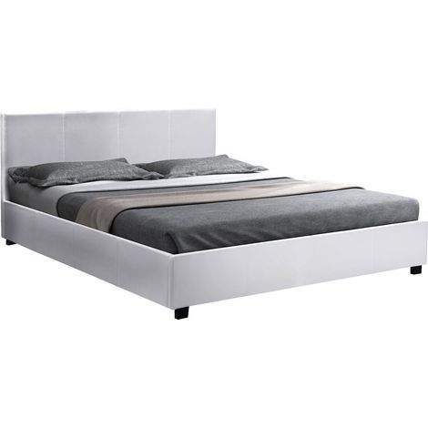 Cama en PVC "Carla" - 160 x 200 cm - Blanco