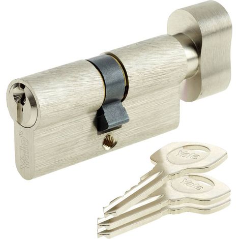 Yale Y253 03396 Cilindro con pomello, Argento/Grigio (1/2)