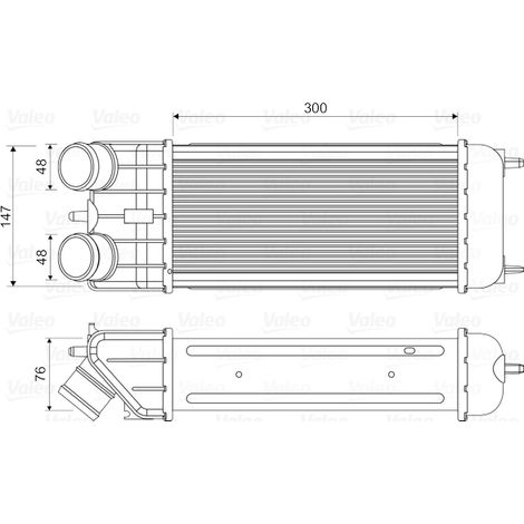 Intercooler, échangeur Valeo 818663 CITROËN 0384-J4 0384-N1 384J4 384N1 E256091